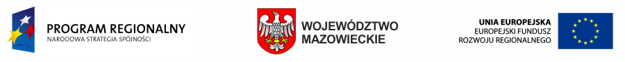 Loga Programu Regionalnego, województwa mazowieckiego i Unii Europejskiej