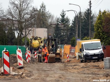 Roboty ziemne pomiędzy Kalinową a Wiertniczą.