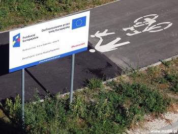 Tablica informacyjna o dofinansowaniu zadania.