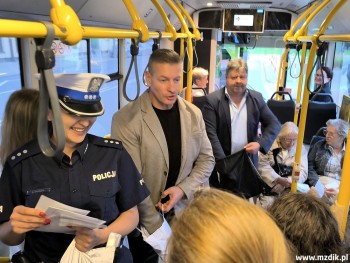 Przedstawiciele WRD policji, MZDiK oraz WORD-u.