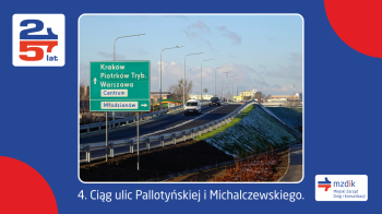 Ciąg ulic Pallotyńskiej i Michalczewskiego.
