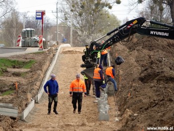 Front robót w sąsiedztwie ulicy Brzustowskiej.