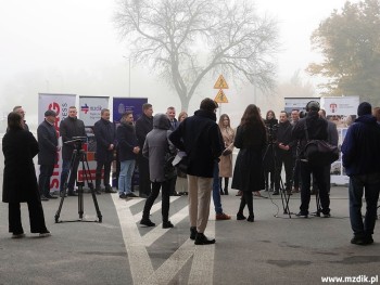 Konferencja prasowa przed oddaniem trasy N-S.