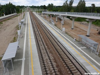 Nowe perony przy linii do Skarżyska-Kamiennej.