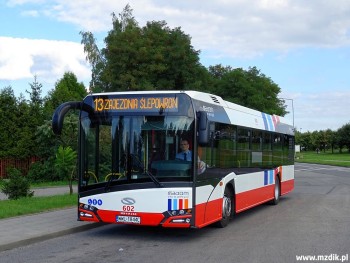 Kurs zjazdowy linii 13 do Zajezdni Ślepowron.