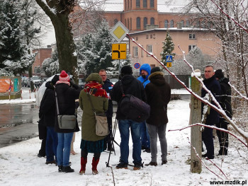 Konferencja prasowa o przebudowie całej ulicy.