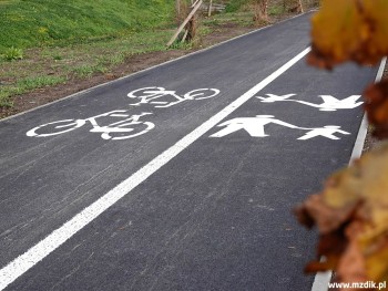 Cała nowa trasa jest odpowiednio oznakowana.