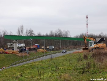 Teren budowy przeprawy od strony północnej.