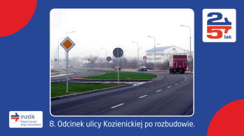 Odcinek ulicy Kozienickiej po rozbudowie.