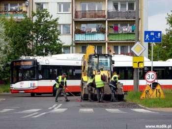 Remont cząstkowy nawierzchni na ulicy Andersa.