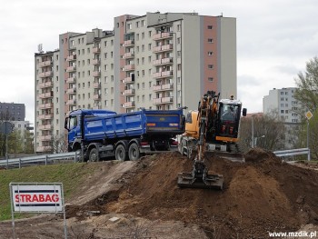 Roboty ziemne na końcówce istniejącej Trasy N-S.