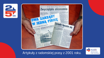 Artykuły z radomskiej prasy z 2001 roku.