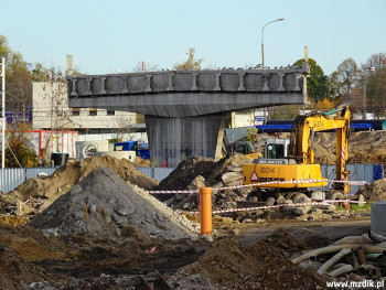 Rozbiórka starego wiaduktu na Żeromskiego.