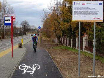 Nowa droga rowerowa wzdłuż ulicy Wapiennej.