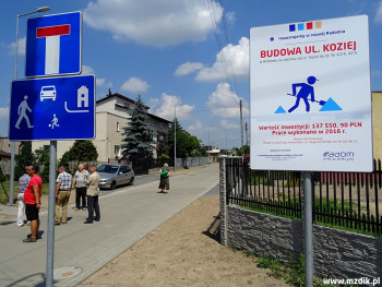 Wybudowana ulica Kozia w dzielnicy Kozia Góra.