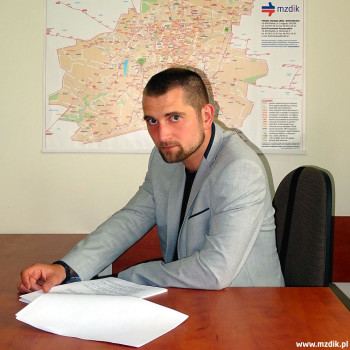 Dawid Puton - rzecznik prasowy MZDiK w Radomiu.