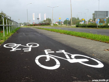 Nowa droga rowerowa przy ulicy Maratońskiej.