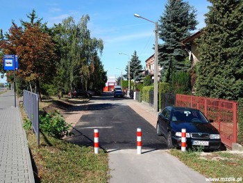 Końcówka ulicy Jaśminowej tuż po utwardzeniu.