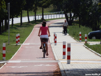 Ciąg dla rowerzystów dookoła osiedla Południe.