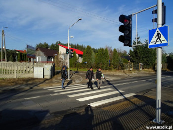 Sygnalizacja na przejściu na Starokrakowskiej.