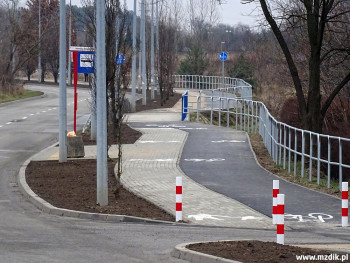 Droga rowerowa wzdłuż ulicy Aleksandrowicza.