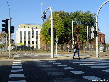 Sygnalizacja u zbiegu Warszawskiej i Parkowej.