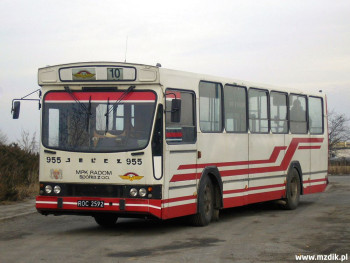 Autobus marki Jelcz na linii 10 na Gołębiowie.