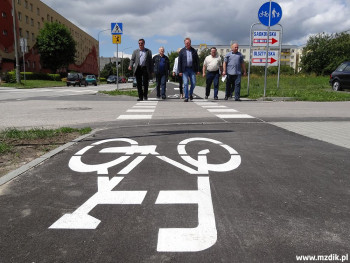 Nowa droga rowerowa przy ulicy Olsztyńskiej.