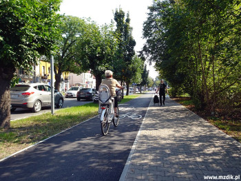 Nowa droga rowerowa przy ulicy Okulickiego.