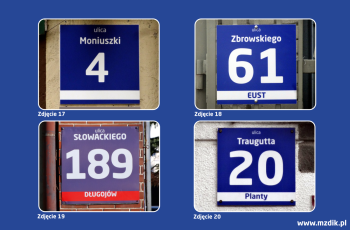 Zdjęcia tablic adresowych SIM w Radomiu (17-20).