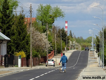 Widok ulicy Małęczyńskiej w kierunku północnym.