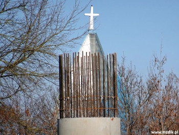 Kadr z budowy wiaduktu na ulicy Żeromskiego.